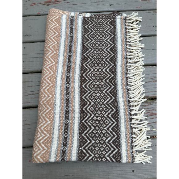 Vintage Faribo Stadium Wool Throw Lap Blanket Aztec Mesa Faribault Woolen Mill - Picture 10 of 11